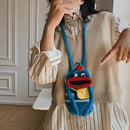 Women Cartoon Crossbody Bag DIY Sausage Mouth Knit Small Messenger Bags