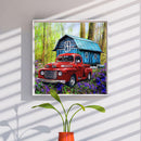 DIY Diamond Painting Kits Full Square Drill Forest Red Car Home Decoration Gifts