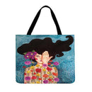 Girl Printed Shoulder Shopping Bag Casual Large Tote Handbag (40*40cm)