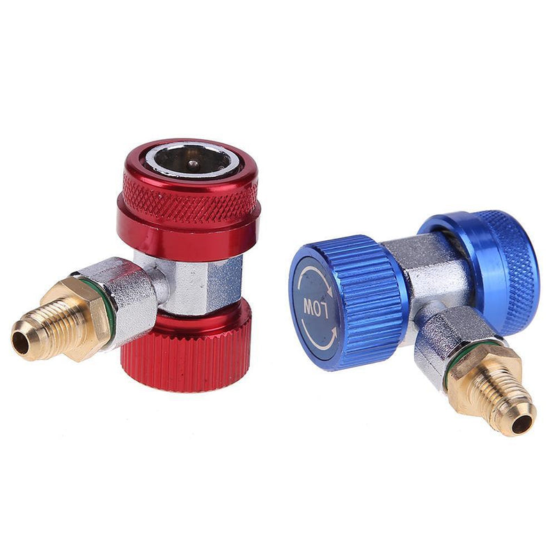2pcs R134a Quick Connector Adjustable Car Air Conditioner Low/High Adapter