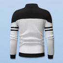 Men Teenager Boy Spring Autumn Long-Sleeves Cardigan Stripe Zipper Sweatershi