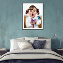 Diamond Painting Kit Open Mouth Girl Full Round Drill Rhinestone DIY Home D