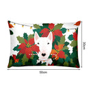 Pillow Case Flower Fox Linen Zippered Square Pillowcase for Room Decoration