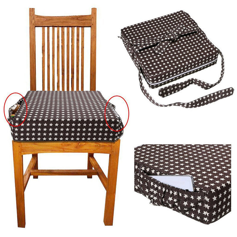 Removable Kids Chair Lifting Cushion Increased Seat Booster (Coffee) Newly