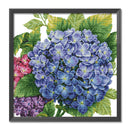 Partial Embroidery Hydrangea Printed Cross Stitch 14CT 2 Strand Cotton Kit Newly