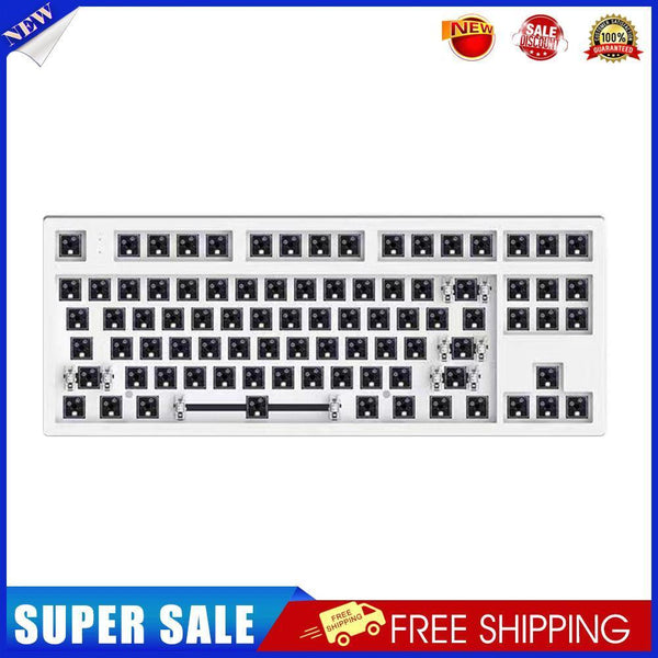 RGB Mechanical Keyboard for Flesports MK870 Programmable Keyboard (White)