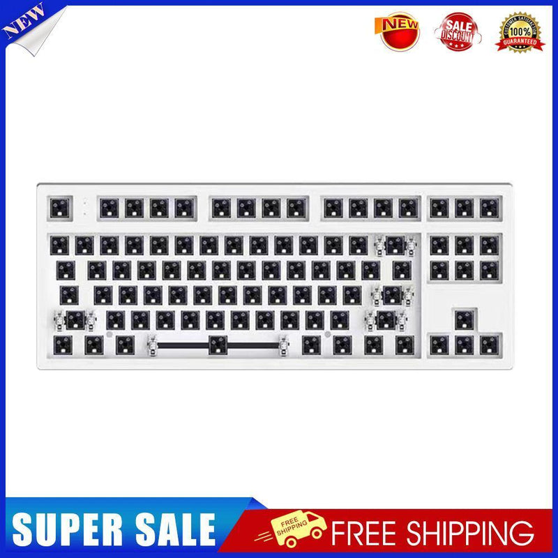 RGB Mechanical Keyboard for Flesports MK870 Programmable Keyboard (White)