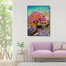 Canvas Oil Wall Art Picture DIY Sea Turtle Painting By Numbers Kit Ornaments