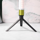 Camping LED Telescopic Flashlight with Tripod Nuts Rechargeable Torch (D)