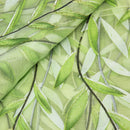 Chic Room Window Curtain Rose Pattern Sheer Voile Tulle Valances Green