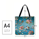 Flower and Birds Shopping Bag, Printed, Casual, Large
