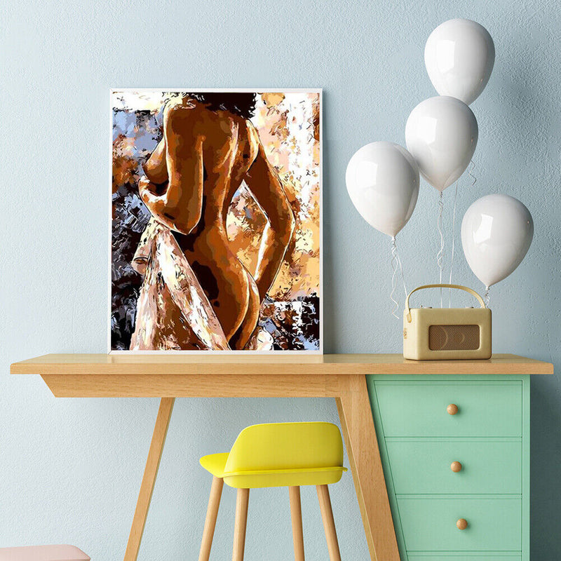 Painting By Numbers Kit DIY Nude Beauty Hand Painted Canvas Oil Art Picture
