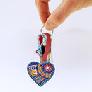 5pcs DIY Diamond Painting Heart Keychain Full Special Shaped Drill (QC001)