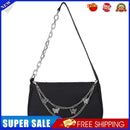 Fashion Women Butterfly Chain Underarm Bag Casual Small Handbags (Black)