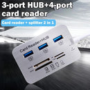 3 Ports 3.0 USB HUB Combo Mini Portable USB Splitter High W3 Speed Reader J3S2