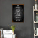 30x20cm Steak Metal Retro Tin Painting Plate Flat Tin Sign Poster Decor