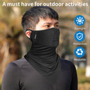Summer Cooling Face Cover Neck Gaiter with Ear Loops for Cycling Hiking Fis