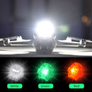 Motorcycle 3 Colors Anti-collision Strobe Light LED Warning Light Signal Light