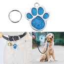 Stainless Steel Glitter Custom Pet Dog Tag Engraved Feet Card(Blue) Newly
