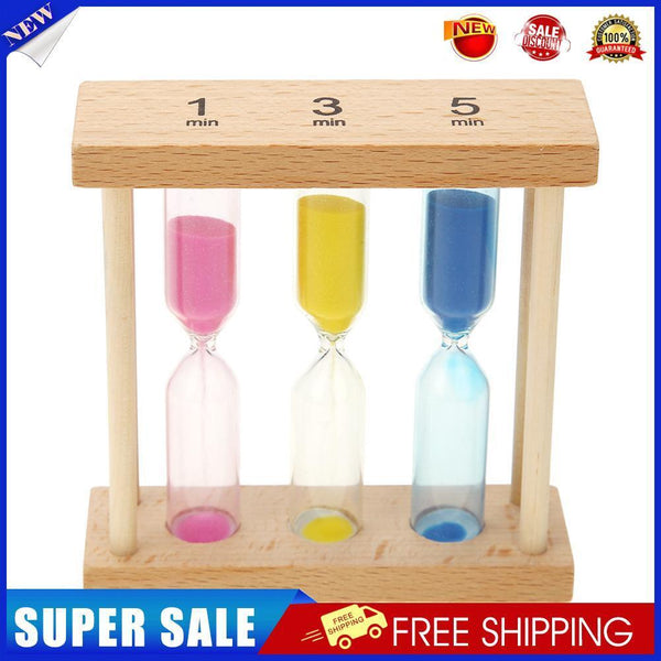 1/3/5 Minute Wood Hourglass Sandglass Sand Clock Timers Gifts Home Ornament