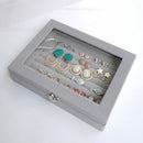 Tray Elegant Soft Jewelry Organizer Velvet Ring Box Display Case Storage Box