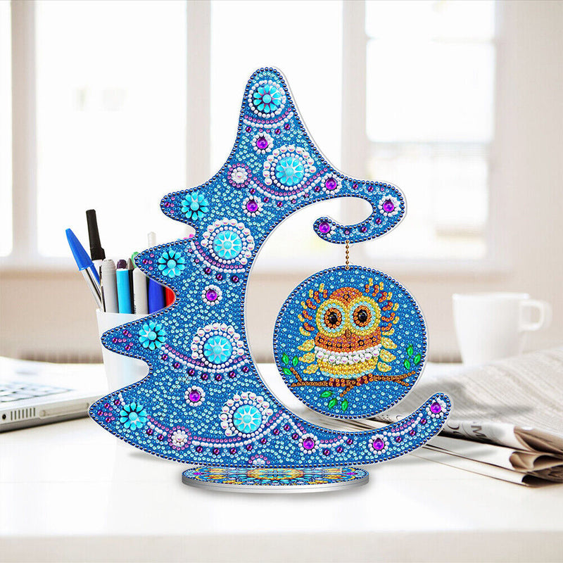 DIY Diamond Painting Crystal Special-Shaped Table Christmas Home Desk Ornamen