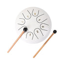 Ethereal 6 inch Steel Tongue Hand Pan Drum 8 Tones with Mallets (White) Newly