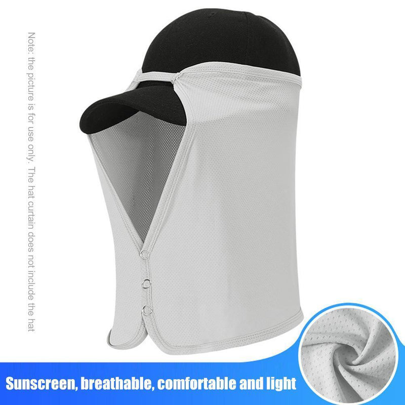 Sunshade Cap Quick-Drying Outdoor Neck Protection Face Cover (Light Gray)