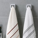 Punching-Free Towel Plug Holder Household Towel Rack (Transparent White) Newly
