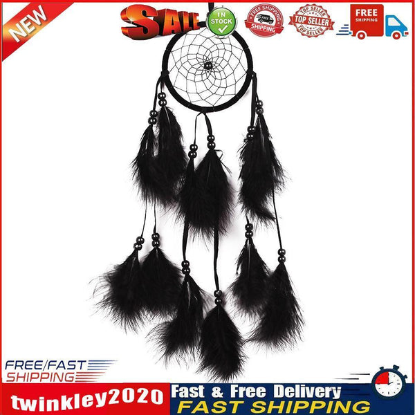 Bead Dream Catcher Black Feather Crafts Handmade Home Hanging Gifts Newly