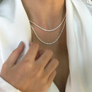 2022 Fashion Gypsophila Flash Chain Necklace Clavicle Women Jewelry Gifts~