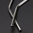 4pcs Metal Stainless Steel Drinking Straws + 1pc Cleaner Brushes