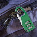 Mini 3 Digit Combination Padlock Zinc Alloy Travel Luggage Lock (Green)