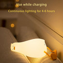 Cute Cartoon Lying Duck Night Lights Kids Bedroom Bedside Pat Sleep Lamp