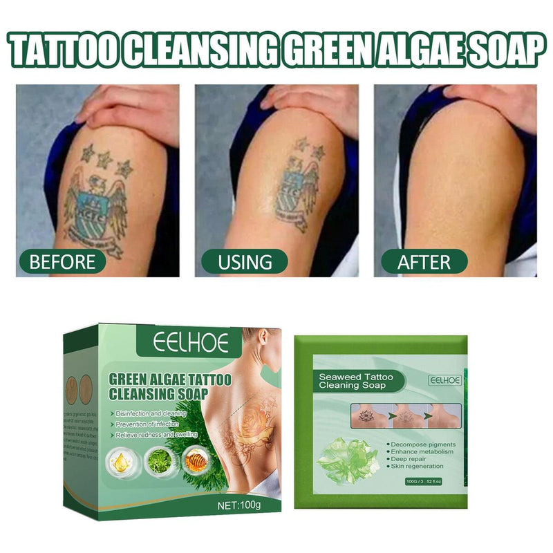 Green Algae Tattoo Cleansing Soap Tattoo Cleaning Soap Painless Tattoo Soap.