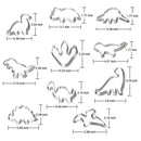 11pcs/set Cookie Cutter Dinosaur Shape Stainless Steel Baking Biscuit Mold