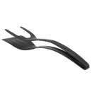 2 in 1 Non Stick Grip Fried Egg Tong Toast Bread Pancake Spatula (Black)