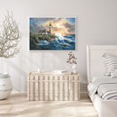 Lighthouse Landscape DIY Zero Base HandPainted Paint by Number Kits on Canvas