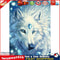 5D DIY Diamond Painting Wolf Cross Stitch Embroidery Mosaic Kit Needlework Newly
