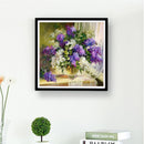 Flower 5D DIY Round Diamond Painting Embroidery Needlework Cross Stitch Set