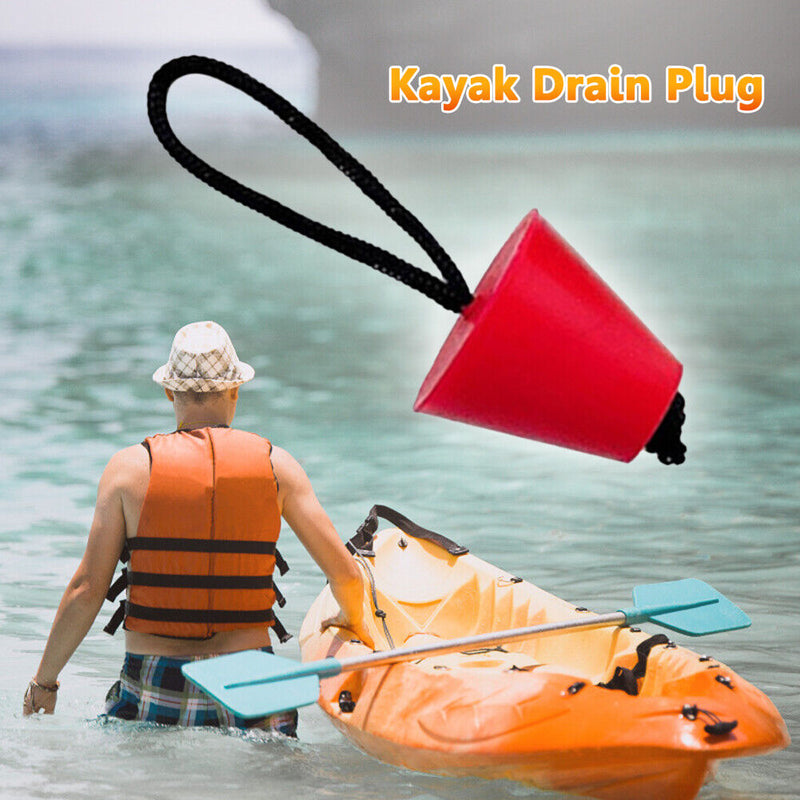 4x Kayak Canoe Boat Scupper Plugs Marine Dinghy Drain Holes Stopper (Red)