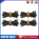 4x Tent Paracord Cord Outdoor Camping Windproof Wind Rope Buckle (Black)