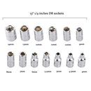 Drive Socket Wrench Set 1/4-Inch Metric Screwdriver Socket Ratchet Torx