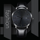 Simple PU Leather Band Men Teen Date Analog Daily Waterproof Quartz Watches