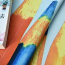 250x100cm Rainbow Pencil Pattern Curtain for Living Room Bedroom (Cloth)