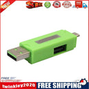 Micro USB TF Card Reader OTG Adapter USB2.0 Hub Connector for PC (Green)