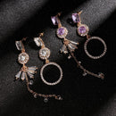 Jewelry Long Asymmetrical  Ear Stud Drops Earrings Dangle Earrings Rhinestone