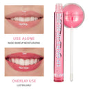 Women Lipstick Lollipop Waterproof Long Lasting Moist Lip Gloss (Pink)