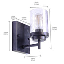 Bathroom Light Fixtures Edison Wall Light Wall Sconce with Seeded Glass Shade