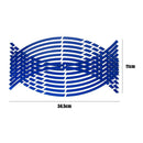 16pcs 18 inch Reflective Car Motorcycle Wheel Rim Stripe Stickers (Blue)